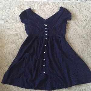 Ralph Lauren Star Print Scalloped Babydoll Dress